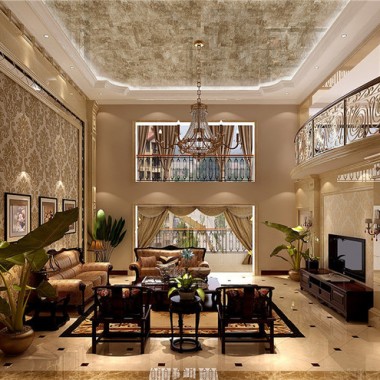 北京领袖翡翠山225平米四居室西式古典风格32万全包装修案例效果图796.jpg