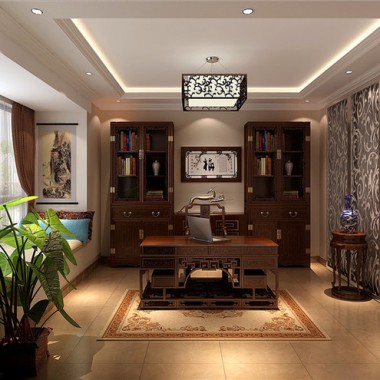 北京领袖翡翠山225平米四居室西式古典风格32万全包装修案例效果图810.jpg