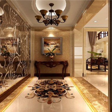 北京领袖翡翠山225平米四居室西式古典风格32万全包装修案例效果图814.jpg