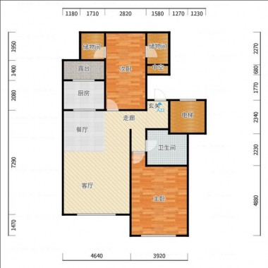 北京龙湖时代天街98平米三居室简欧风格风格7.5万全包装修案例效果图253.jpg