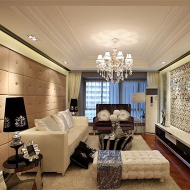 上海城开珑庭120平米三居室简欧风格风格14.3万全包装修案例效果图20934.jpg