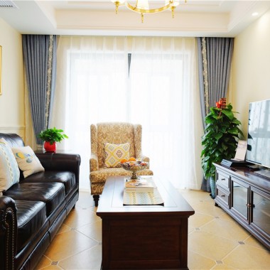 上海城开珑庭125平米三居室简美风格风格15万全包装修案例效果图19223.jpg