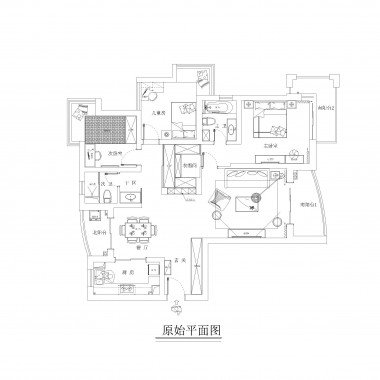 上海第九城市二期162平米三居室新中式风格10.3万半包装修案例效果图20187.jpg