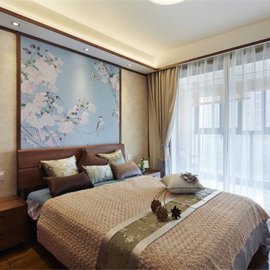 上海东方城市豪庭130平米三居室新中式风格风格16.3万全包装修案例效果图18791.jpg