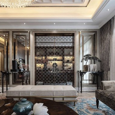 上海东郊罗兰别墅300平米四居室中式风格21.4万半包装修案例效果图10212.jpg