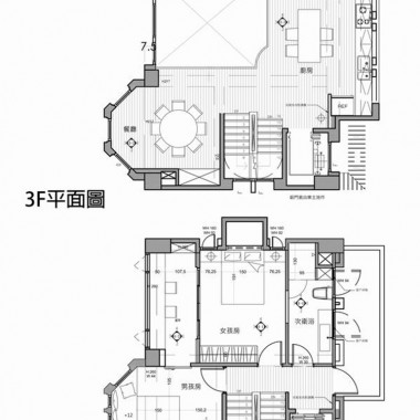上海复地北桥城237平米四居室现代简约风格46万全包装修案例效果图19883.jpg