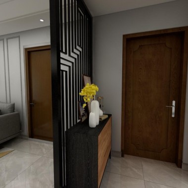上海国中酒店公寓150平米三居室现代风格20万全包装修案例效果图12854.jpg