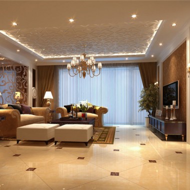 北京西安门小区100平米二居室欧式风格5.8万半包装修案例效果图5.jpg