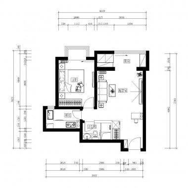 北京西马金润家园94.1平米二居室现代简约风格12.7万全包装修案例效果图1306.jpg