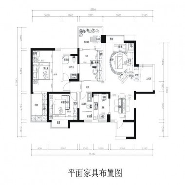 北京西山华府180平米三居室地中海风格风格28万全包装修案例效果图4909.jpg