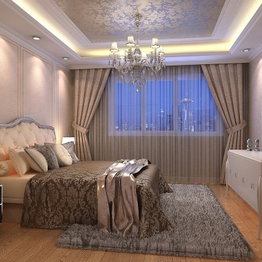 北京西山壹号院178平米三居室简欧风格风格18万全包装修案例效果图6089.jpg