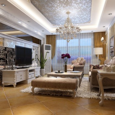 北京西山壹号院178平米三居室简欧风格风格18万全包装修案例效果图6098.jpg