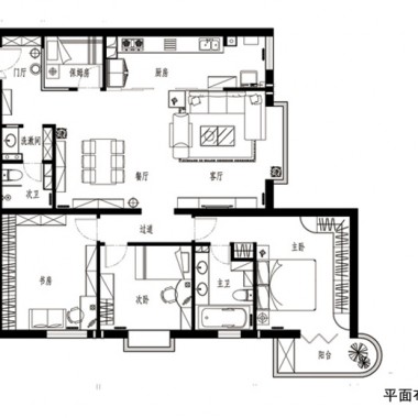 北京西山艺境(傲山湾)120平米三居室中式风格风格13万全包装修案例效果图3624.jpg