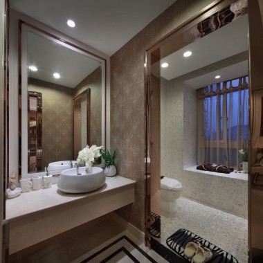 北京西山艺境(傲山湾)200平米四居室美式风格风格50万半包装修案例效果图110.jpg