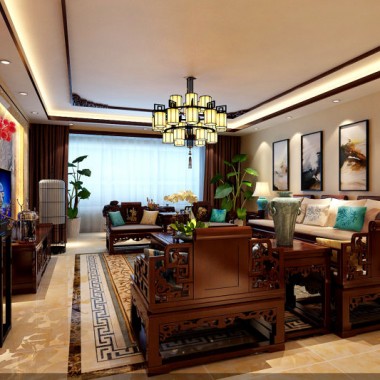 北京香山四季150平米四居室新中式风格风格18.6万全包装修案例效果图3382.jpg