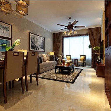 北京橡树湾89平米二居室中式风格风格8.5万全包装修案例效果图3418.jpg
