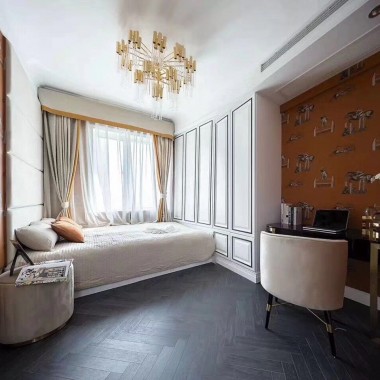 上海华发四季130平米三居室轻奢美式风格风格29万全包装修案例效果图18402.jpg