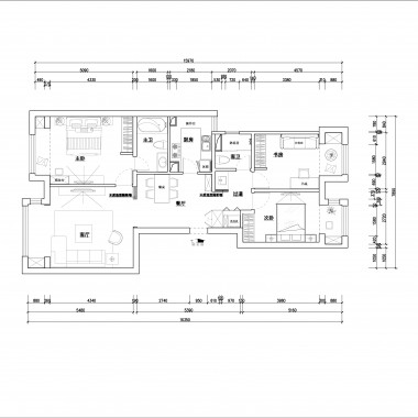 北京学清苑120平米三居室新中式风格风格10万清包装修案例效果图6724.jpg