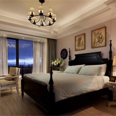 上海嘉和美苑142平米三居室美式风格风格11.6万半包装修案例效果图16992.jpg