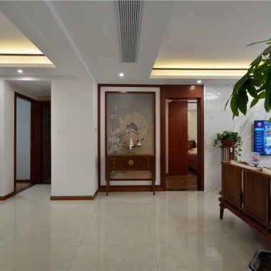 上海建发玖珑湾116平米三居室中式风格风格12.9万全包装修案例效果图19227.jpg
