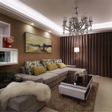 上海金榜人家131平米三居室现代简约风格15.7万全包装修案例效果图19771.jpg