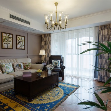 上海金利公寓120平米三居室简美风格风格14.5万全包装修案例效果图20283.jpg