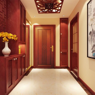 北京燕西华府110平米二居室中式风格风格15万半包装修案例效果图4615.jpg