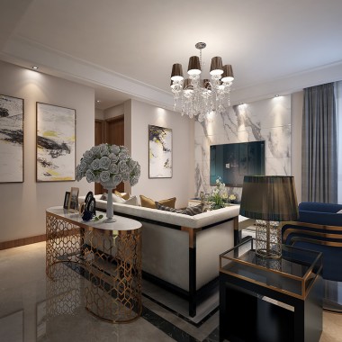 上海金色港湾公寓141.8平米三居室现代简约风格28万全包装修案例效果图16616.jpg