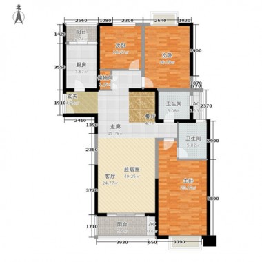 上海凯欣豪园142.7平米三居室混搭风格22万全包装修案例效果图12984.jpg