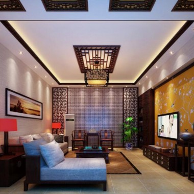 北京密云华润橡树湾126平米三居室中式古典风格11.3万全包装修案例效果图2431.jpg