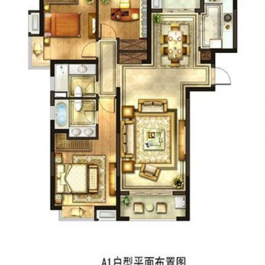 上海绿洲康城亲水湾雅颂127.5平米三居室日式风格风格7.9万半包装修案例效果图21405.jpg