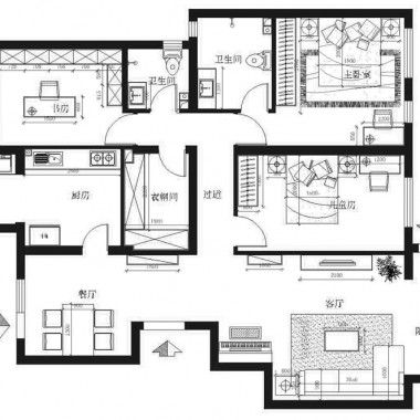 北京南海家园140平米三居室现代简约风格12万全包装修案例效果图376.jpg