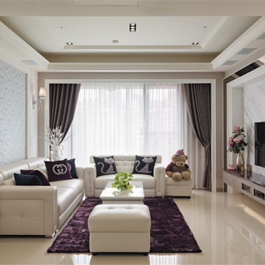 上海明天华城三期130平米三居室简欧风格风格15.6万全包装修案例效果图19981.jpg