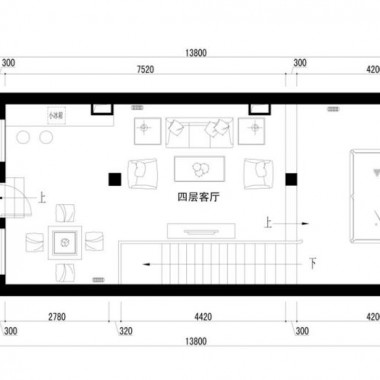 北京牛驼温泉孔雀城245平米四居室简欧风格风格35万全包装修案例效果图1500.jpg