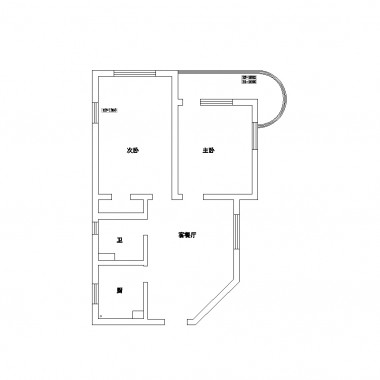 上海三林世博家园60平米二居室现代风格10万全包装修案例效果图17470.jpg