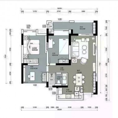 上海上海康城四期117平米三居室现代风格13.6万全包装修案例效果图17098.jpg