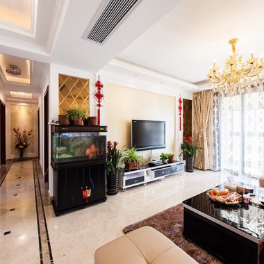 上海上海滩大宁城136平米三居室现代简约风格16.3万全包装修案例效果图18157.jpg