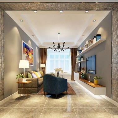 北京兴康家园100平米二居室现代简约风格7.8万全包装修案例效果图1711.jpg