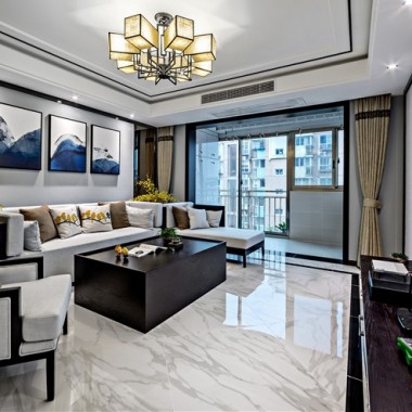 上海水清木华134.7平米三居室中式风格9.6万半包装修案例效果图18180.jpg