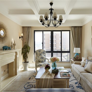 上海松石苑94平米二居室美式风格风格11.5万全包装修案例效果图18131.jpg