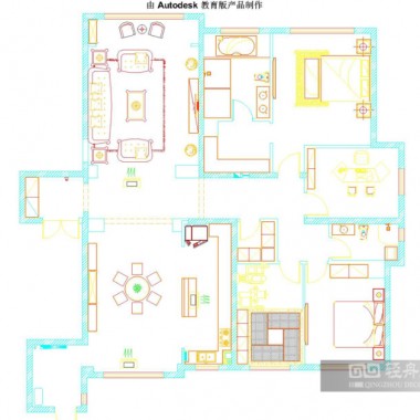 北京橡树湾190平米四居室现代风格82万全包装修案例效果图718.jpg