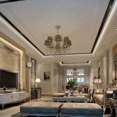 北京橡树湾125平米三居室简欧风格风格10万清包装修案例效果图2161.jpg