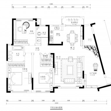北京橡树湾125平米三居室简欧风格风格10万清包装修案例效果图2165.jpg