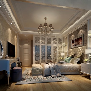 北京橡树湾125平米三居室混搭风格风格10万清包装修案例效果图3213.jpg
