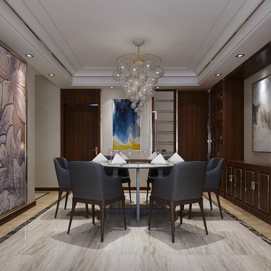 上海泰欣嘉园155平米三居室现代简约风格30万全包装修案例效果图17841.jpg