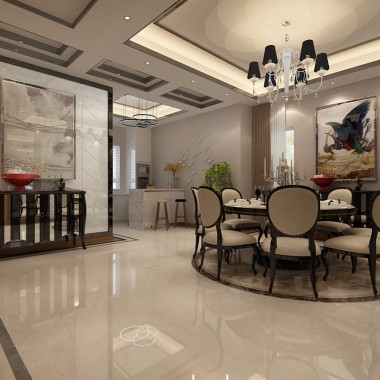上海汤臣豪庭153平米三居室简欧风格风格18万全包装修案例效果图19398.jpg