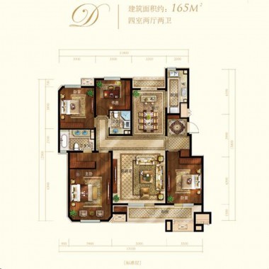 北京西山意境165平米四居室美式风格风格35万半包装修案例效果图1188.jpg