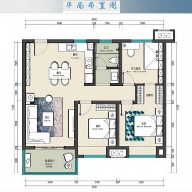 北京天通苑北一区115平米二居室现代简约风格13万全包装修案例效果图1162.jpg