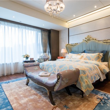 上海万科翡翠滨江210平米四居室新古典风格风格72万全包装修案例效果图7801.jpg