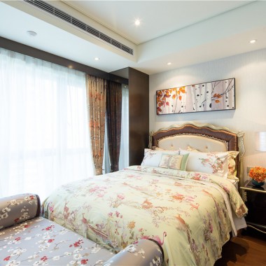 上海万科翡翠滨江210平米四居室新古典风格风格72万全包装修案例效果图7806.jpg